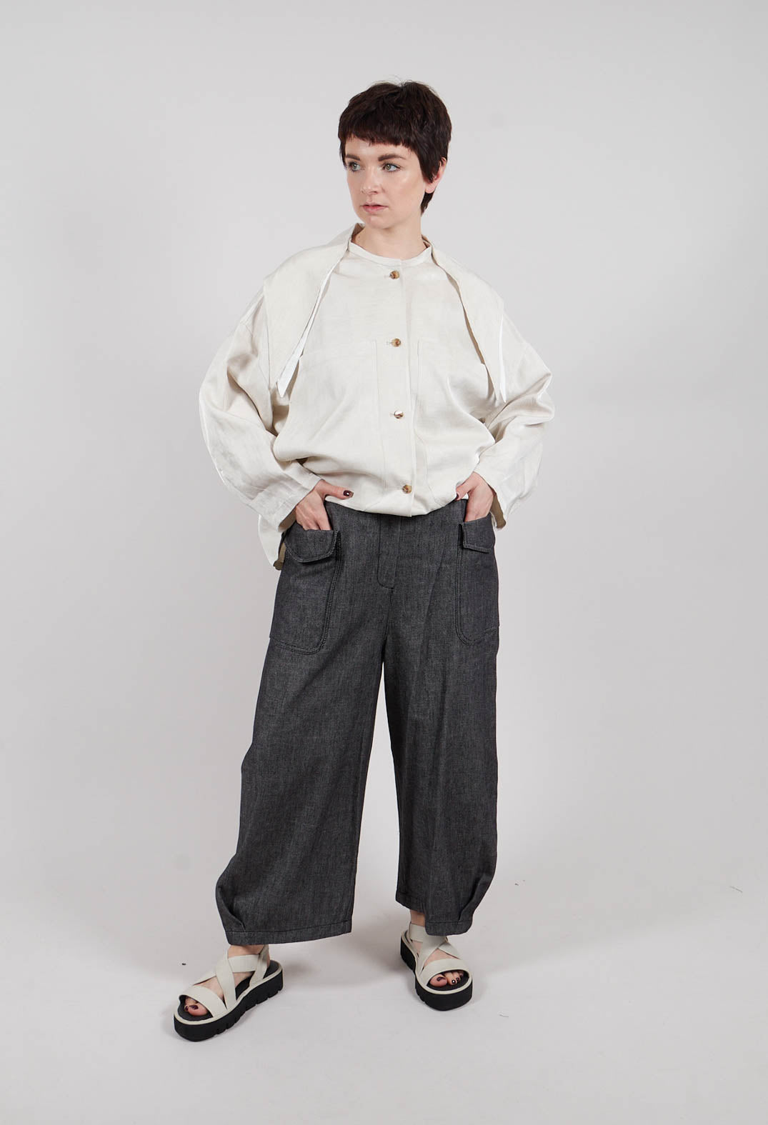 Jean Style Trousers in Dark Blue