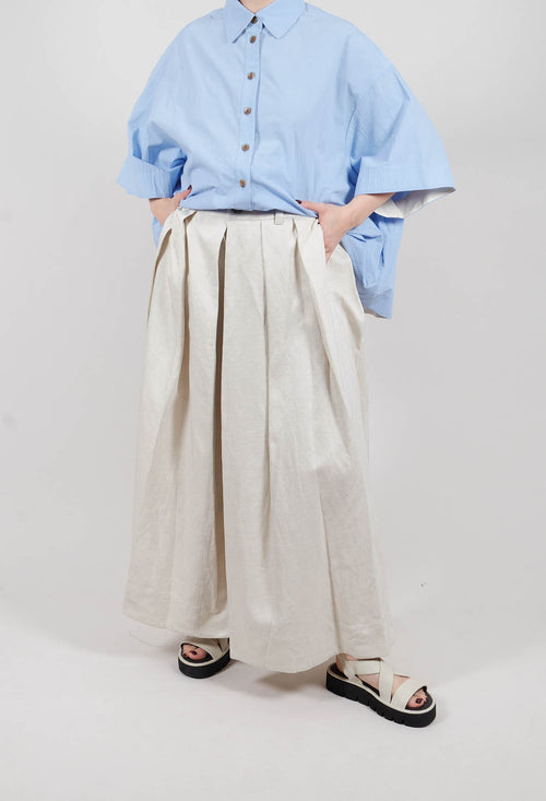 Extra Wide Trouser in Natural Melange