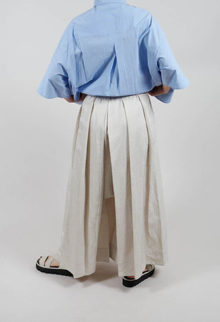 Extra Wide Trouser in Natural Melange