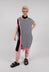 Colour Block Jumper Dress in Black and Pink Stripe