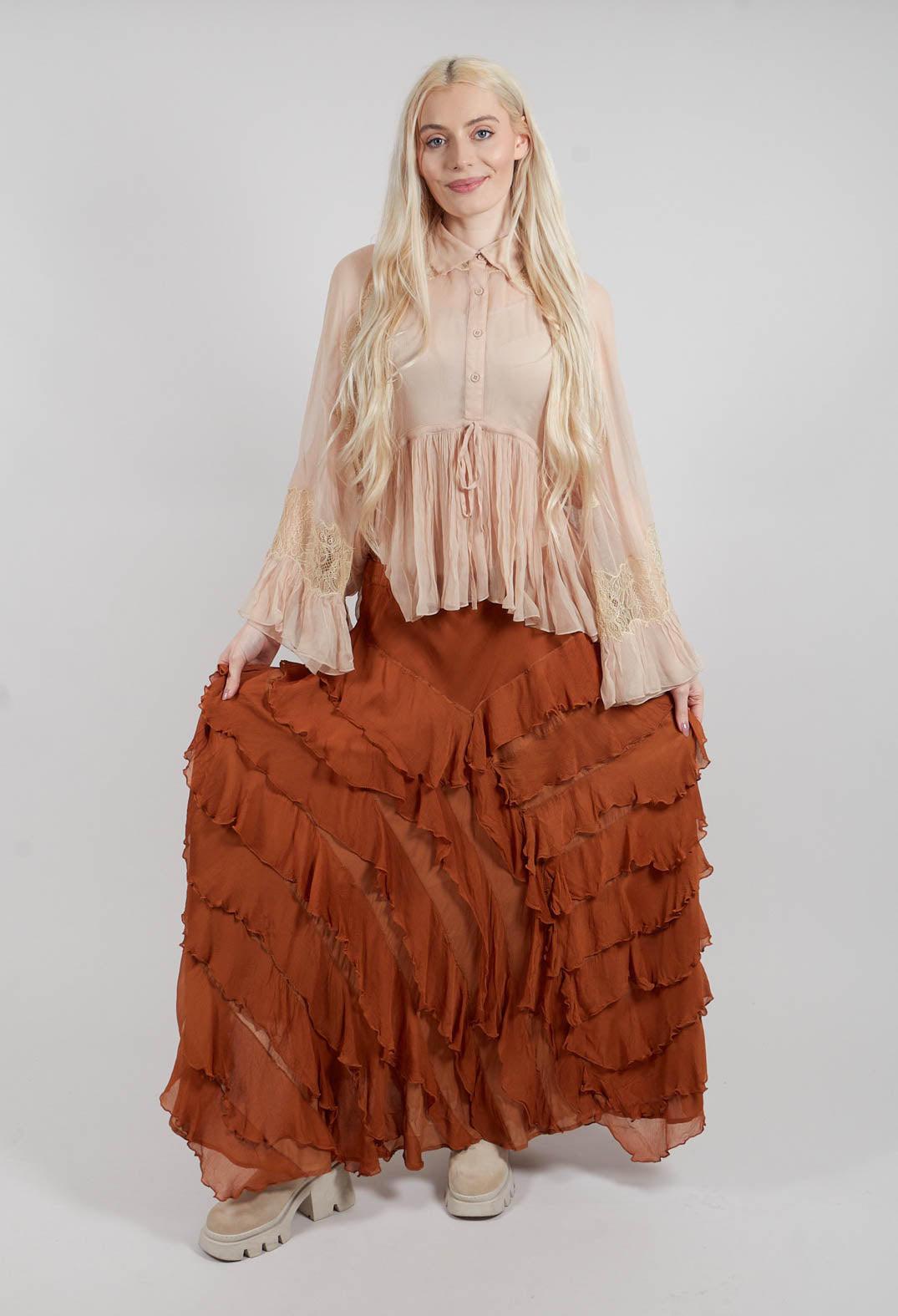 Cherry Skirt in Cognac