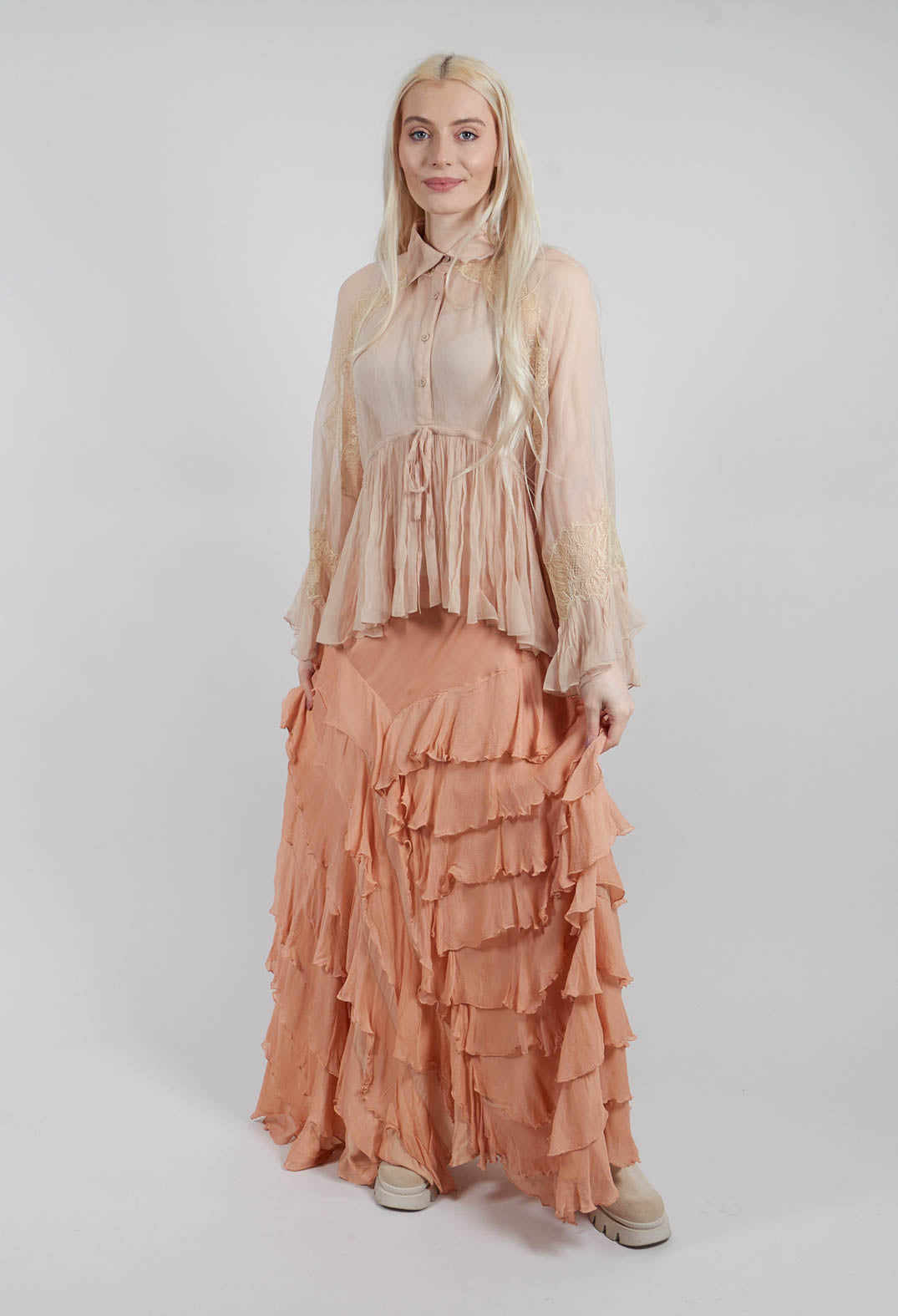 Cherry Skirt in Nude