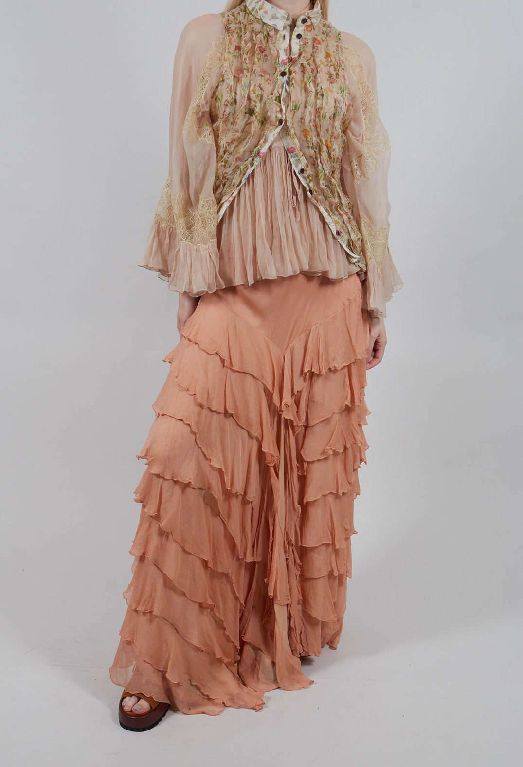 Cherry Skirt in Nude