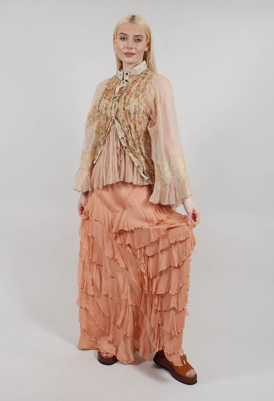 Cherry Skirt in Nude