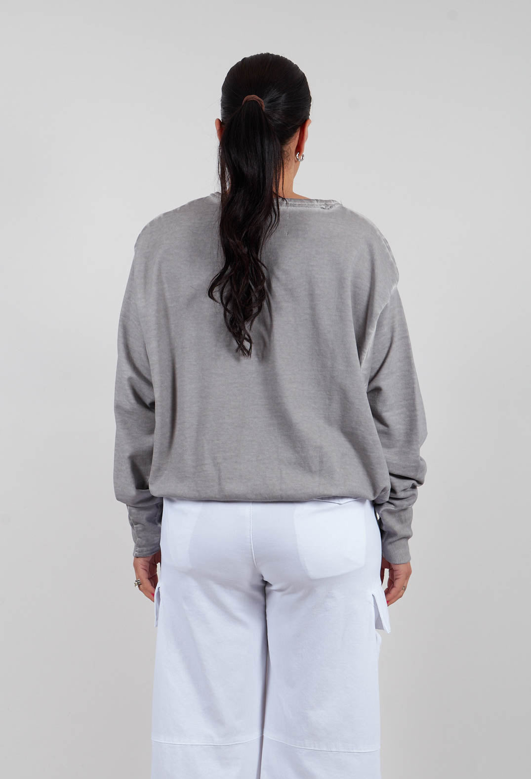 Smoked Sweatshirt in Cement