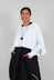 Wide Short Sweatshirt in White with White Plus