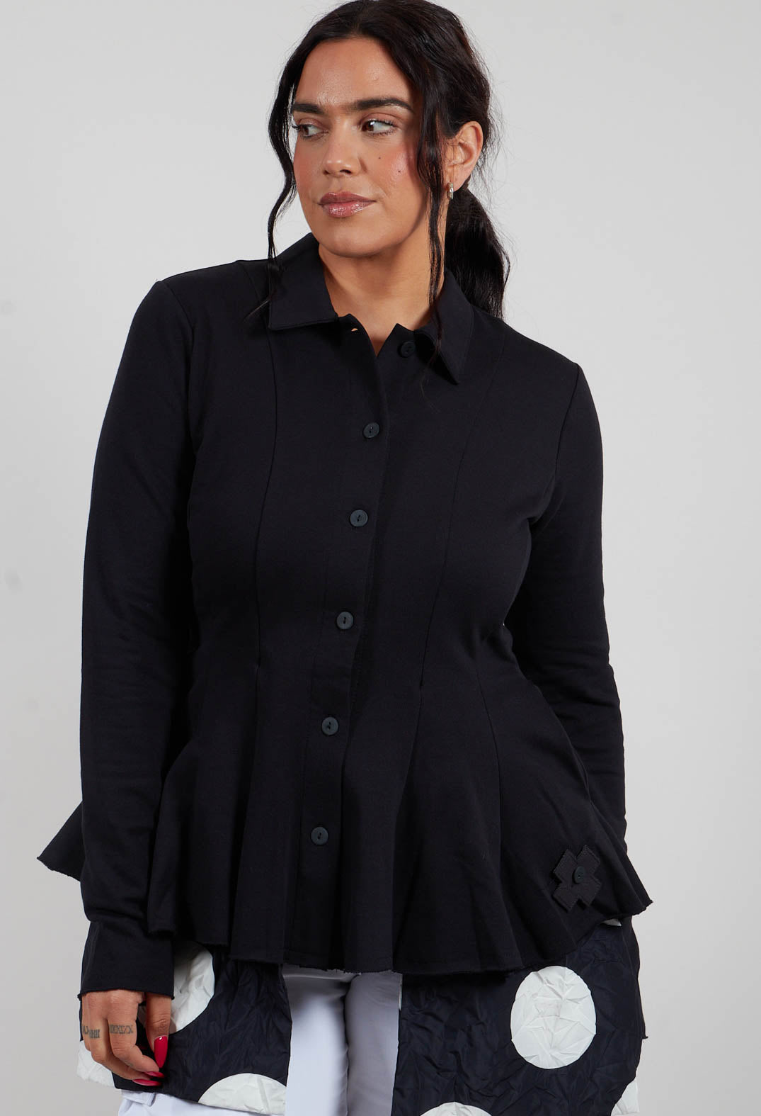 La Belle Sweat + Dots Cardigan in Black
