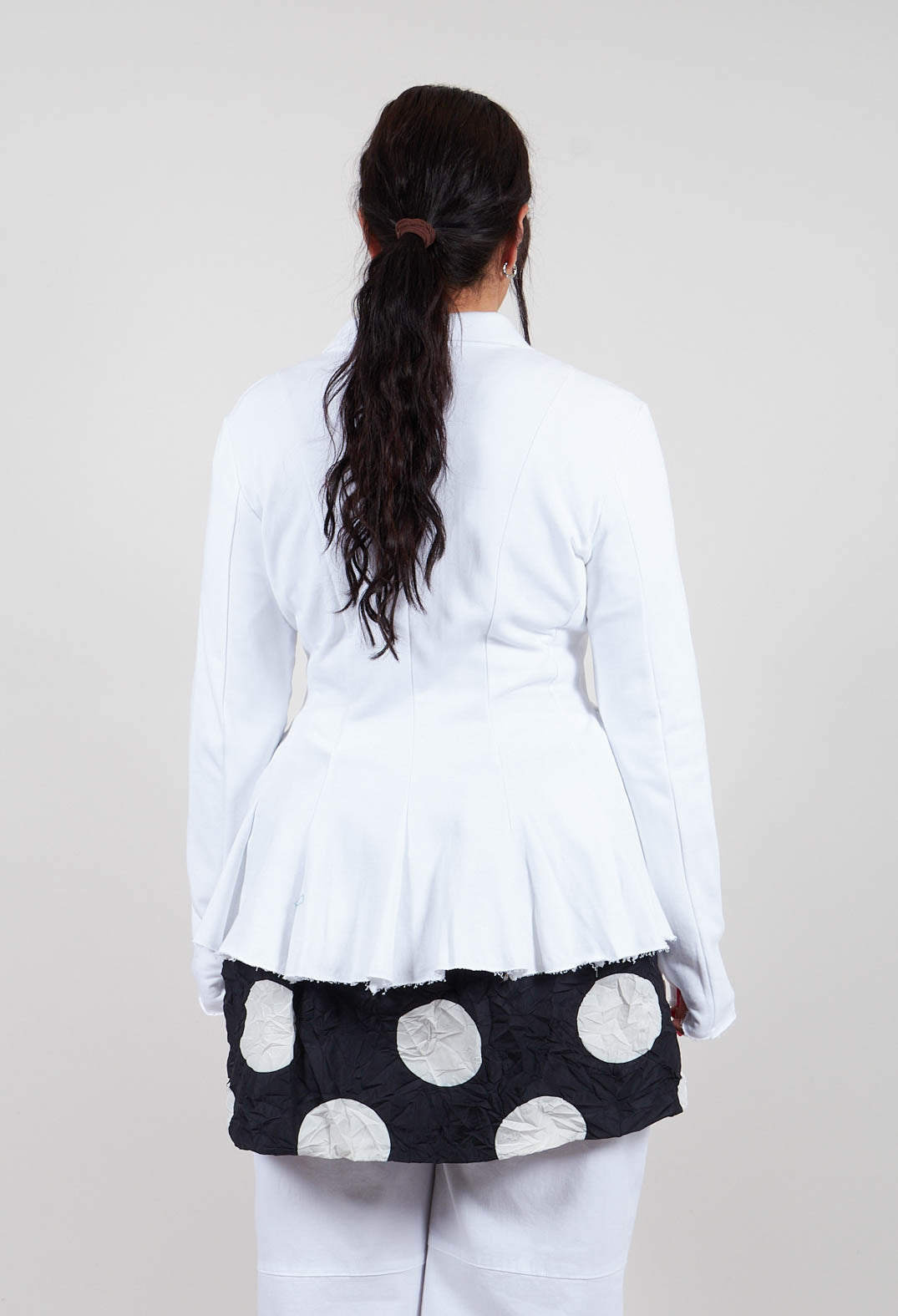 La Belle Sweat + Dots Cardigan in White