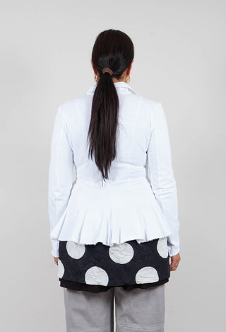 La Belle Sweat + Dots Cardigan in White