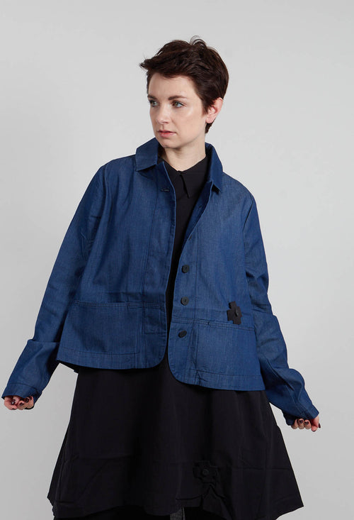 Plissee Jacket in Blue