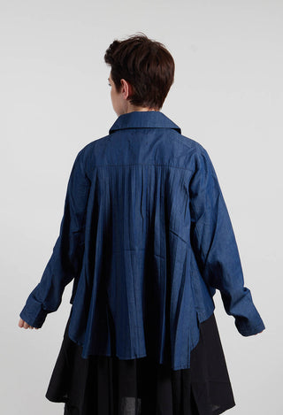Plissee Jacket in Blue