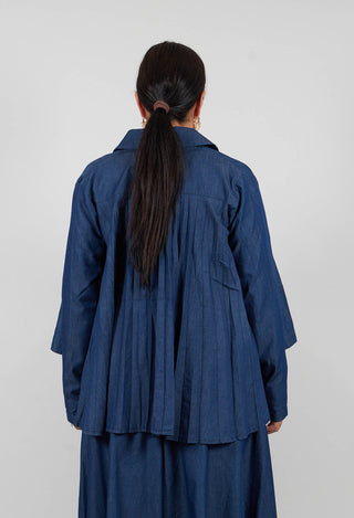 Plissee Jacket in Blue