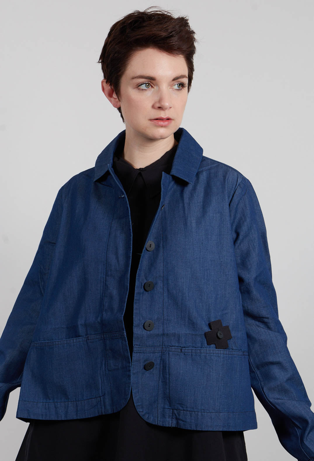 Plissee Jacket in Blue