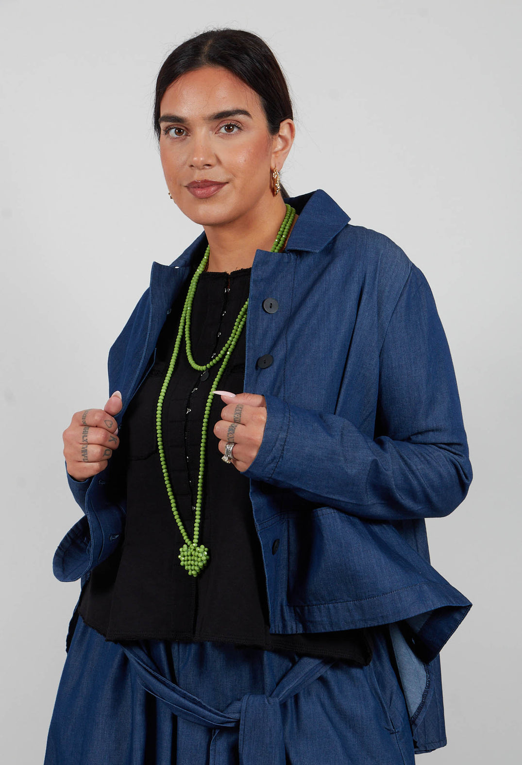 Plissee Jacket in Blue