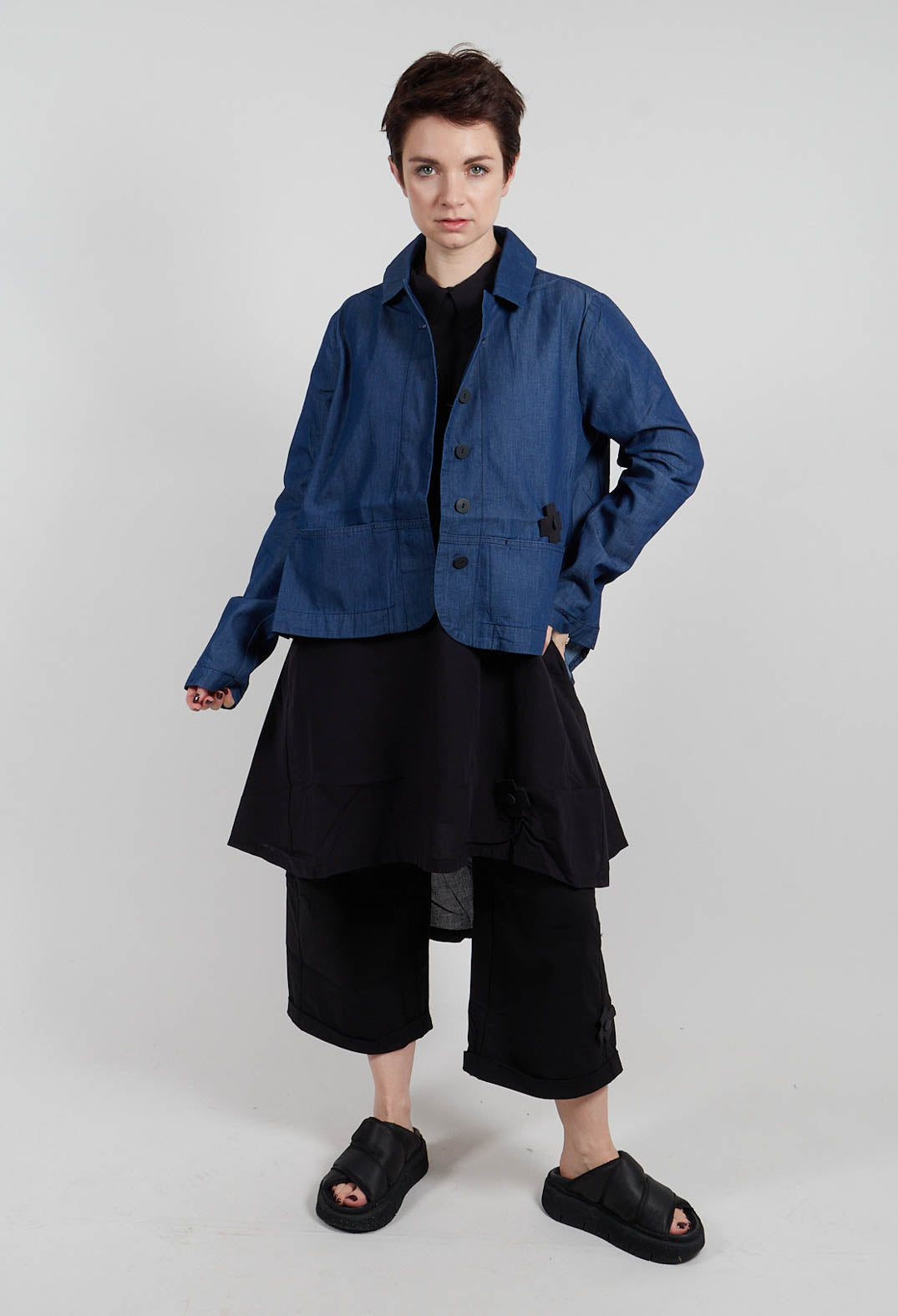 Plissee Jacket in Blue