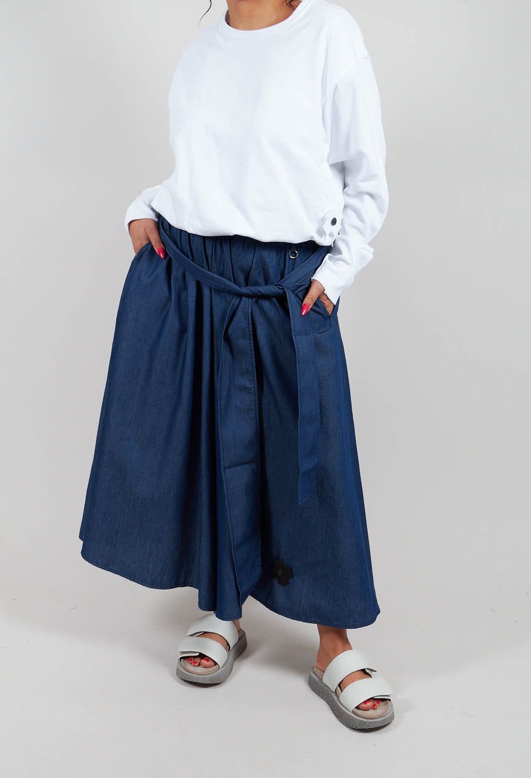 Plissee Trousers in Blue