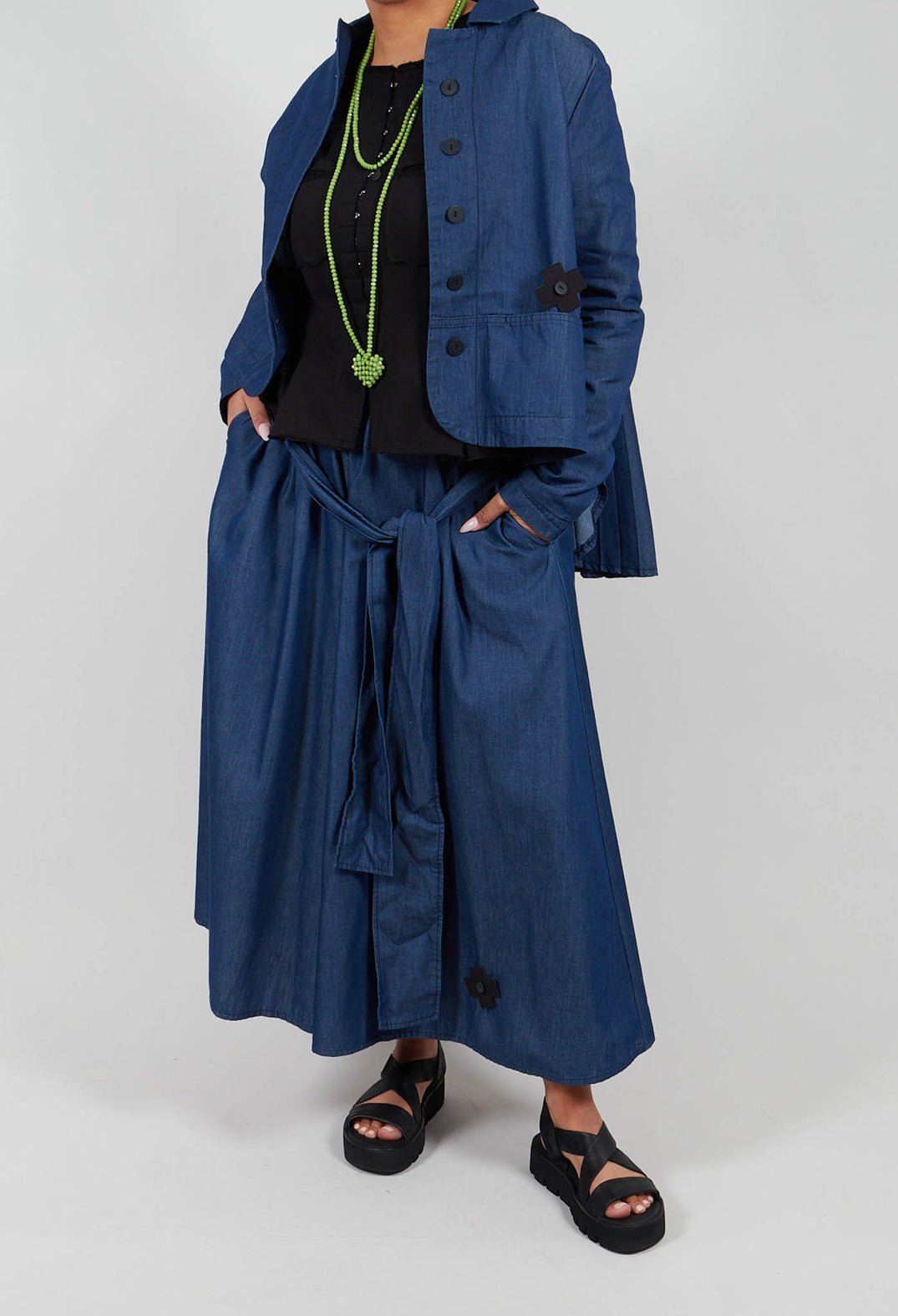 Plissee Trousers in Blue