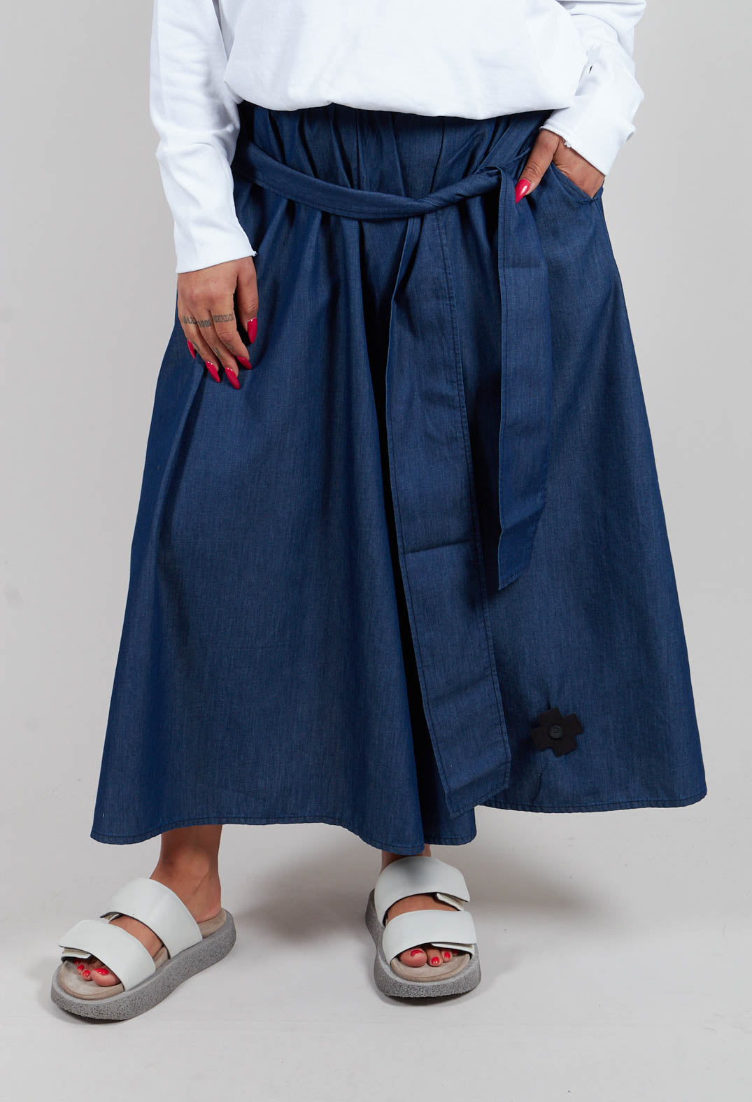 Plissee Trousers in Blue