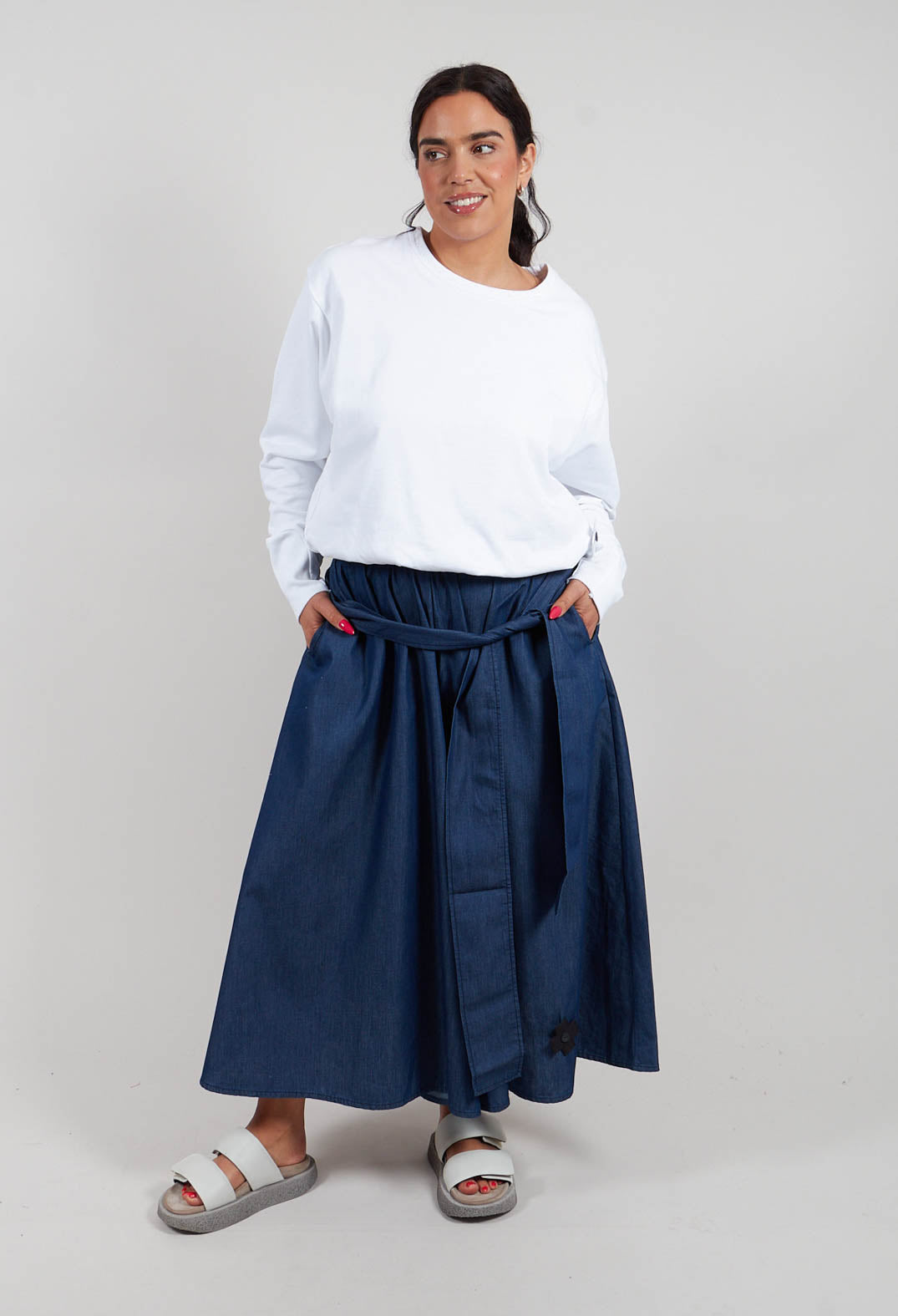 Plissee Trousers in Blue