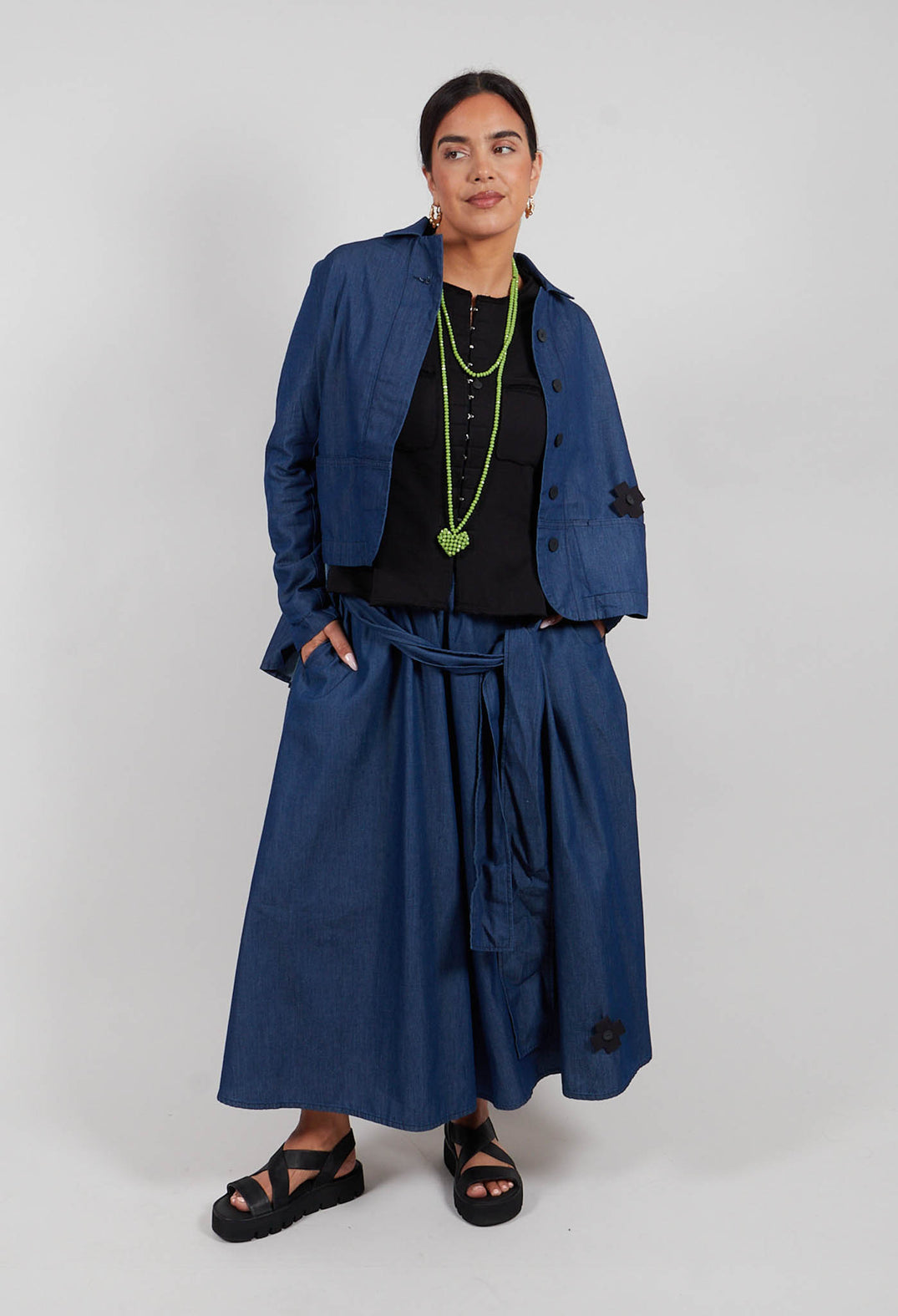 Plissee Jacket in Blue