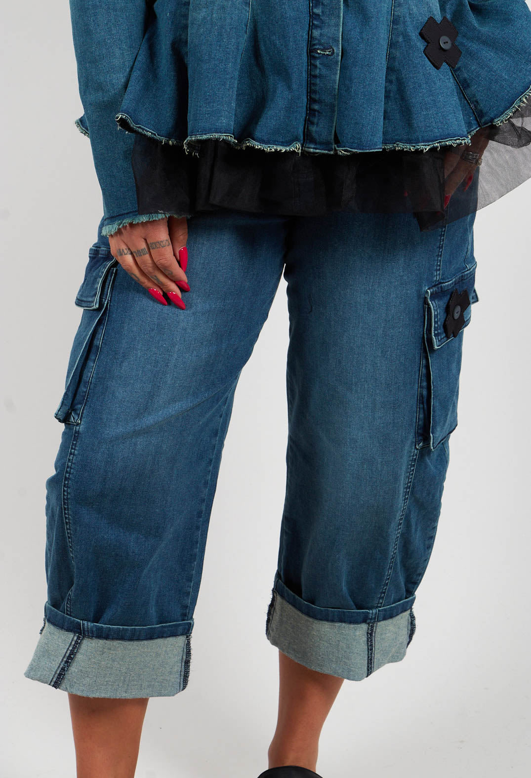 New Curved Jeans in Blue