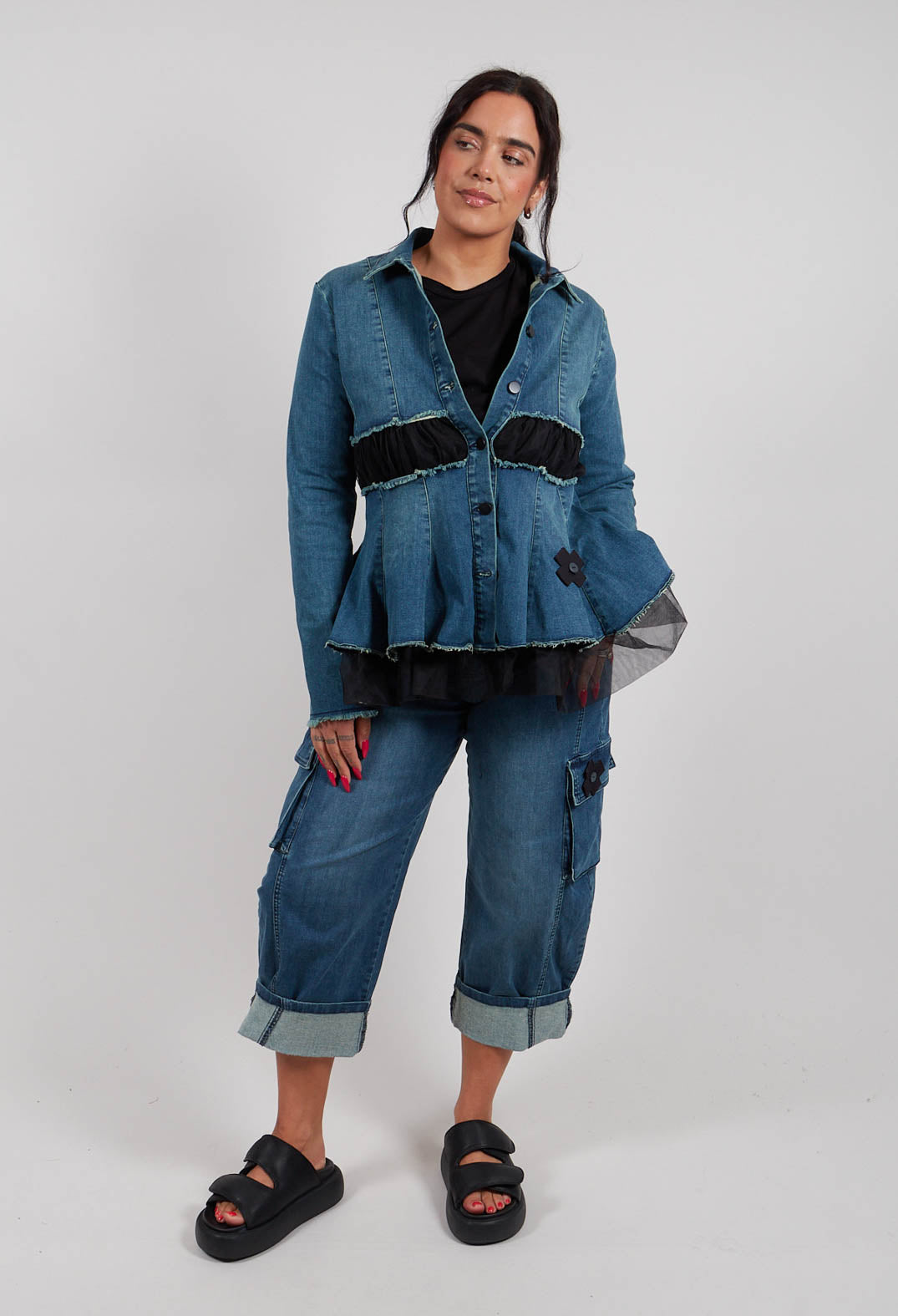 New Curved Jeans in Blue