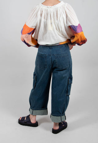 New Curved Jeans in Blue