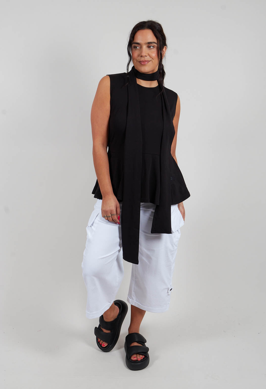 X Pose Top in Black