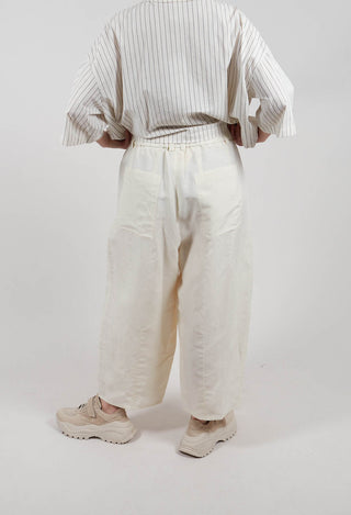 Wide Leg Trousers in Ivory