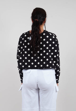 Snuggle T-Shirt in Black White Dots