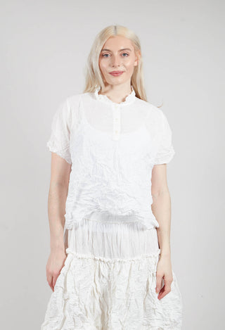 Applikleid Blouse in Schnee