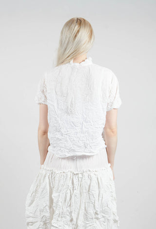 Applikleid Blouse in Schnee