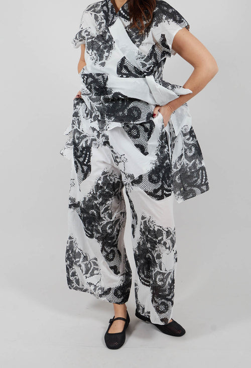 Nara Pants in White & Black