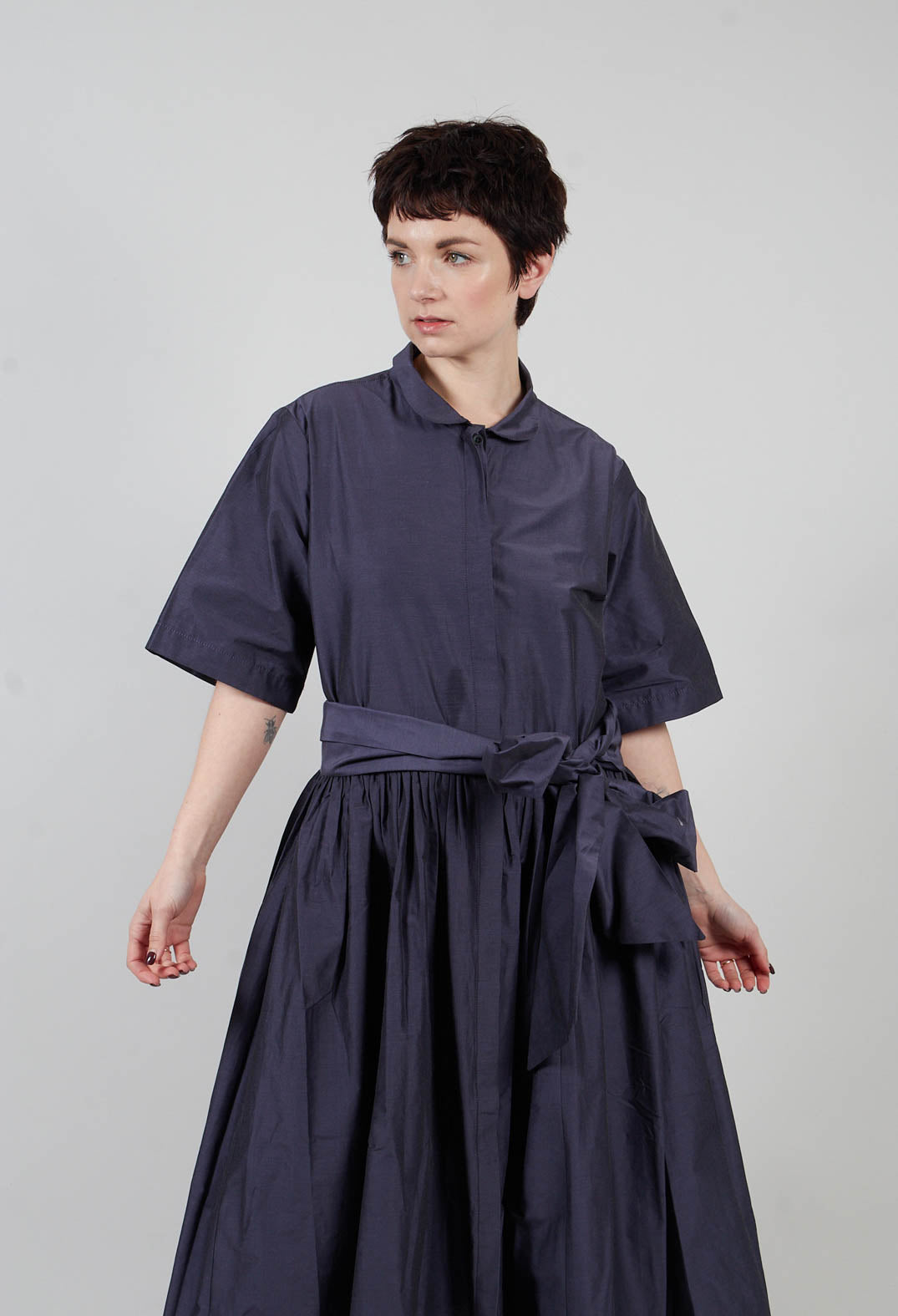 Shirt Style Dress in Lila