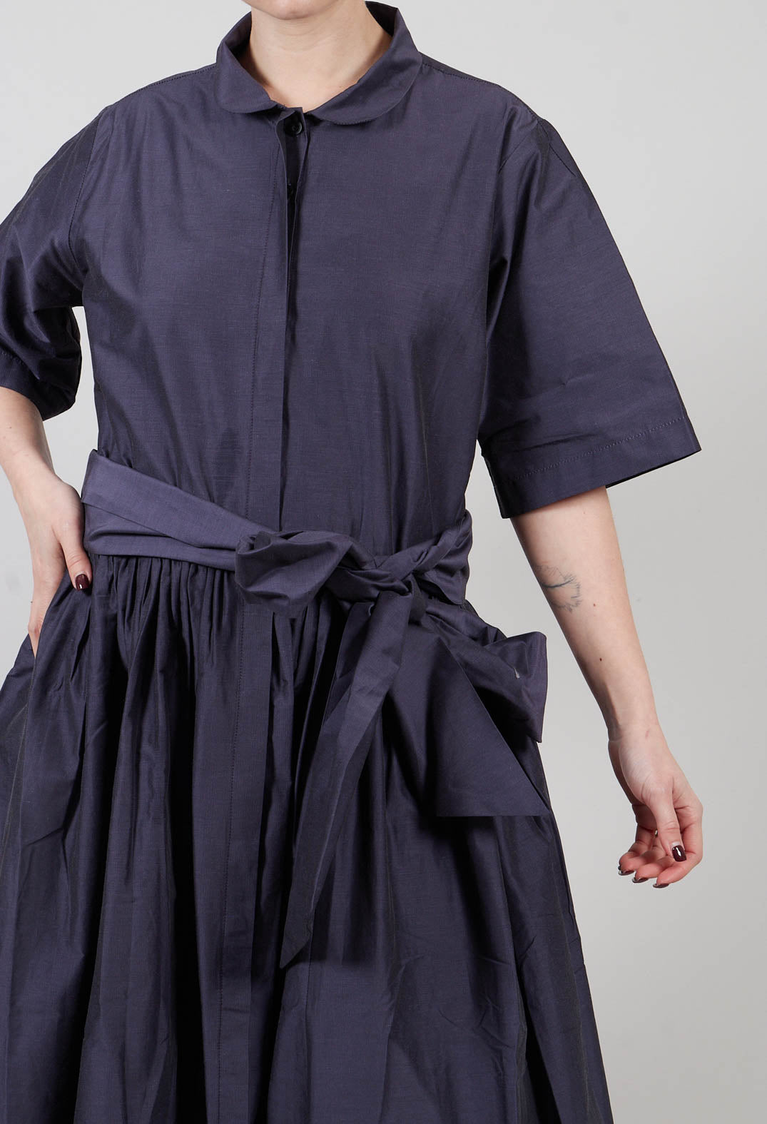 Shirt Style Dress in Lila
