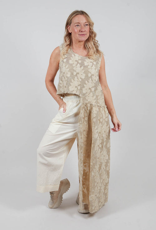 Asymmetric Long Line Shirt in Sand