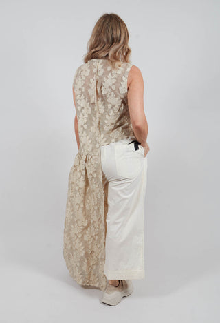 Asymmetric Long Line Shirt in Sand