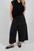 Wide Leg, Low Crotch Trousers in Fine Check Black