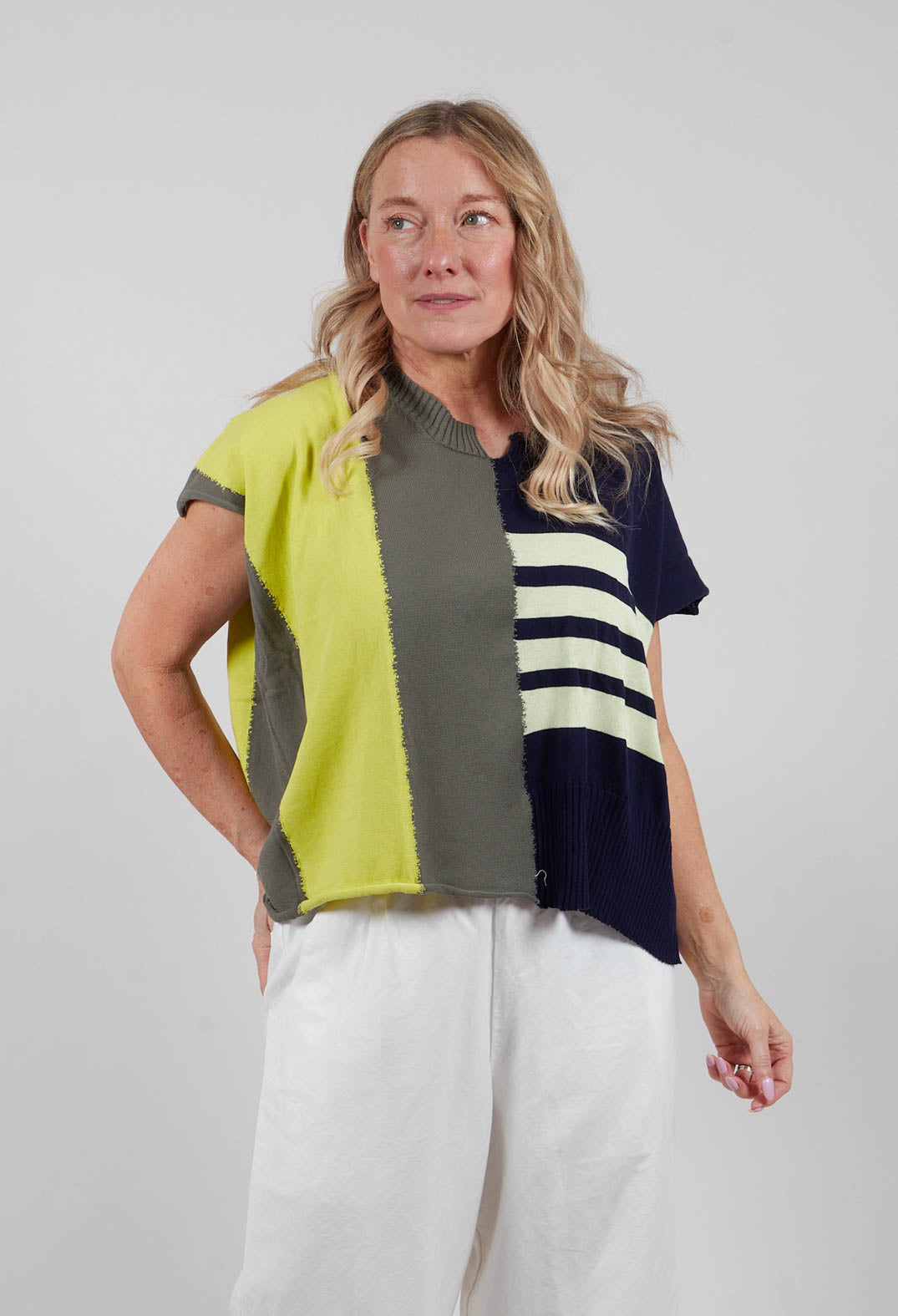 Boxy Top in Limoblue