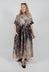 Loose Shirt Dress in Hand Painted Print