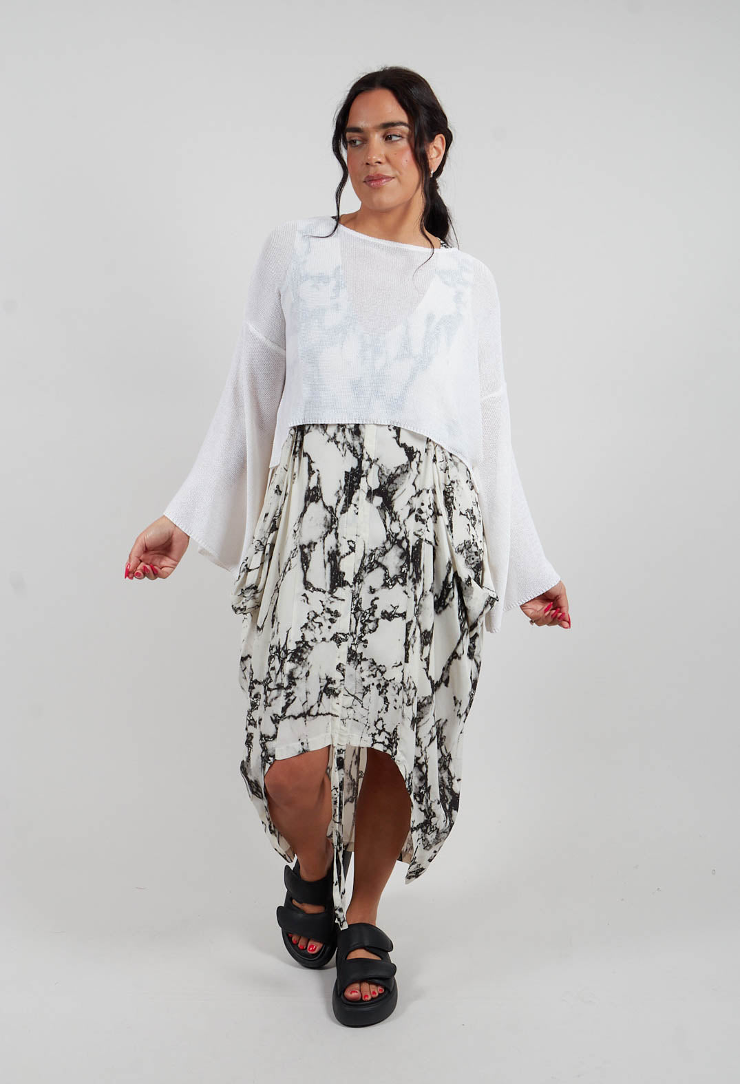 Cropped Sweater in 7 White
