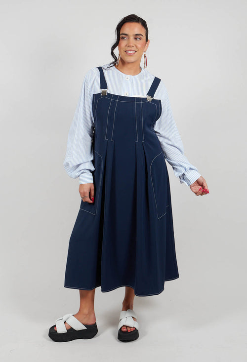 Pinafore Dress in Marine