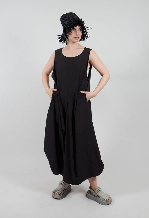 Sleeveless Balloon Style Dress in Black