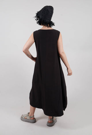 Sleeveless Balloon Style Dress in Black
