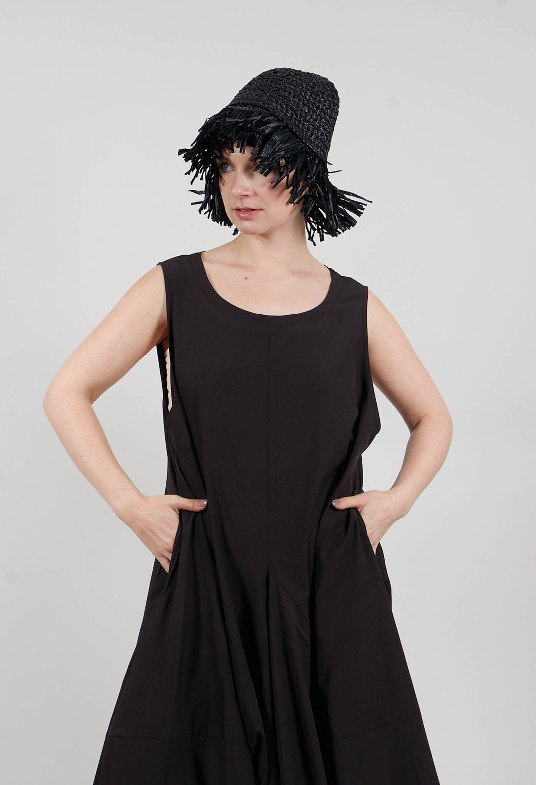 Sleeveless Balloon Style Dress in Black