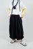 Gathered Hem Trouser in Black