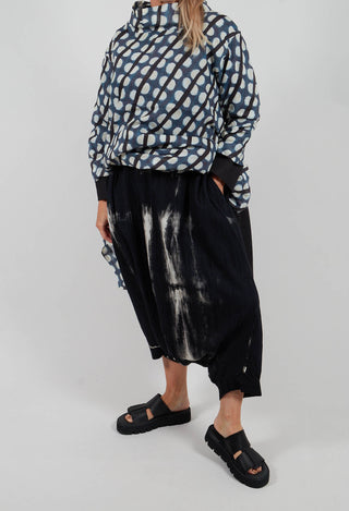 Drop Crotch All Over Pattern in Black