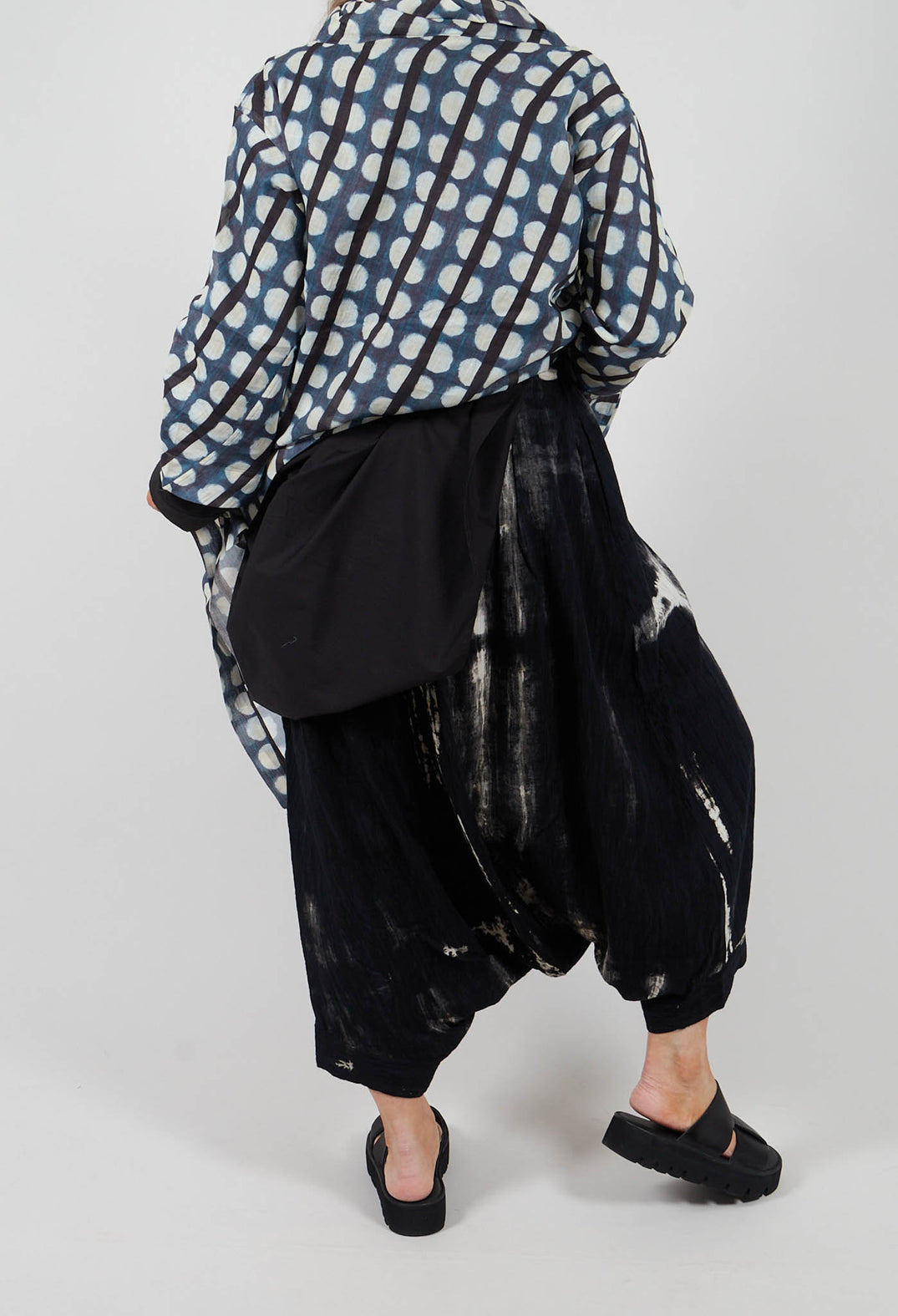 Drop Crotch All Over Pattern in Black