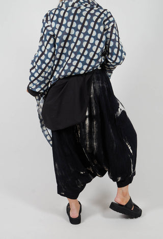 Drop Crotch All Over Pattern in Black