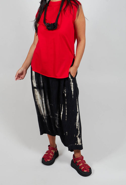 Drop Crotch All Over Pattern in Black